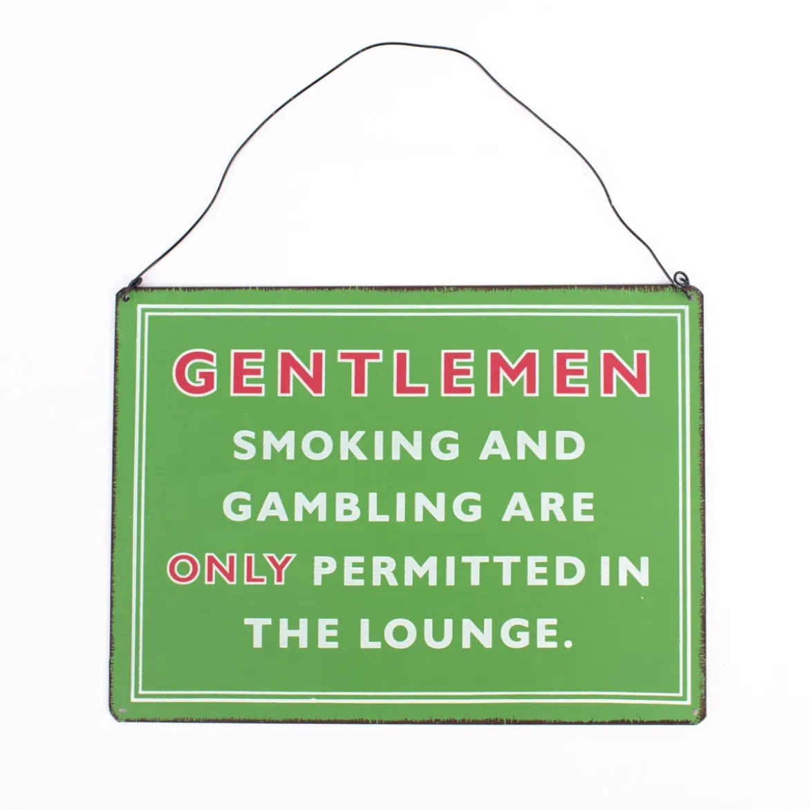 Schild Gentlemen Smoking Lounge Metall 23x17cm