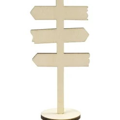 Schild mit Sockel aus Holz Miniaturschild Wegeweiser zum selbst gestalten 8x12cm
