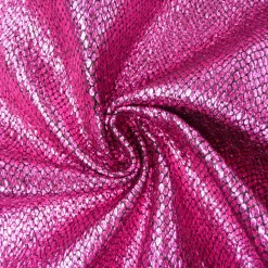 Schlangenhaut Optik Metallic Stoff Faschingsstoff pink schwarz 1,4m Breite