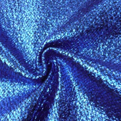Schlangenhaut Optik Metallic Stoff Faschingsstoff royalblau blau schwarz 1,4m Breite