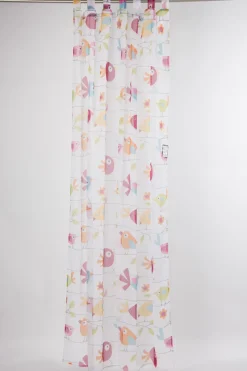 Schlaufenschal Dekoschal Fertiggardine 140x245cm Vögel bunt