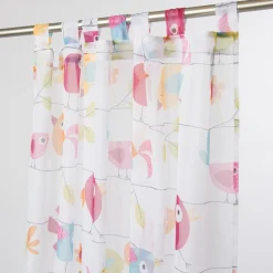 Schlaufenschal Dekoschal Fertiggardine 140x245cm Vögel bunt