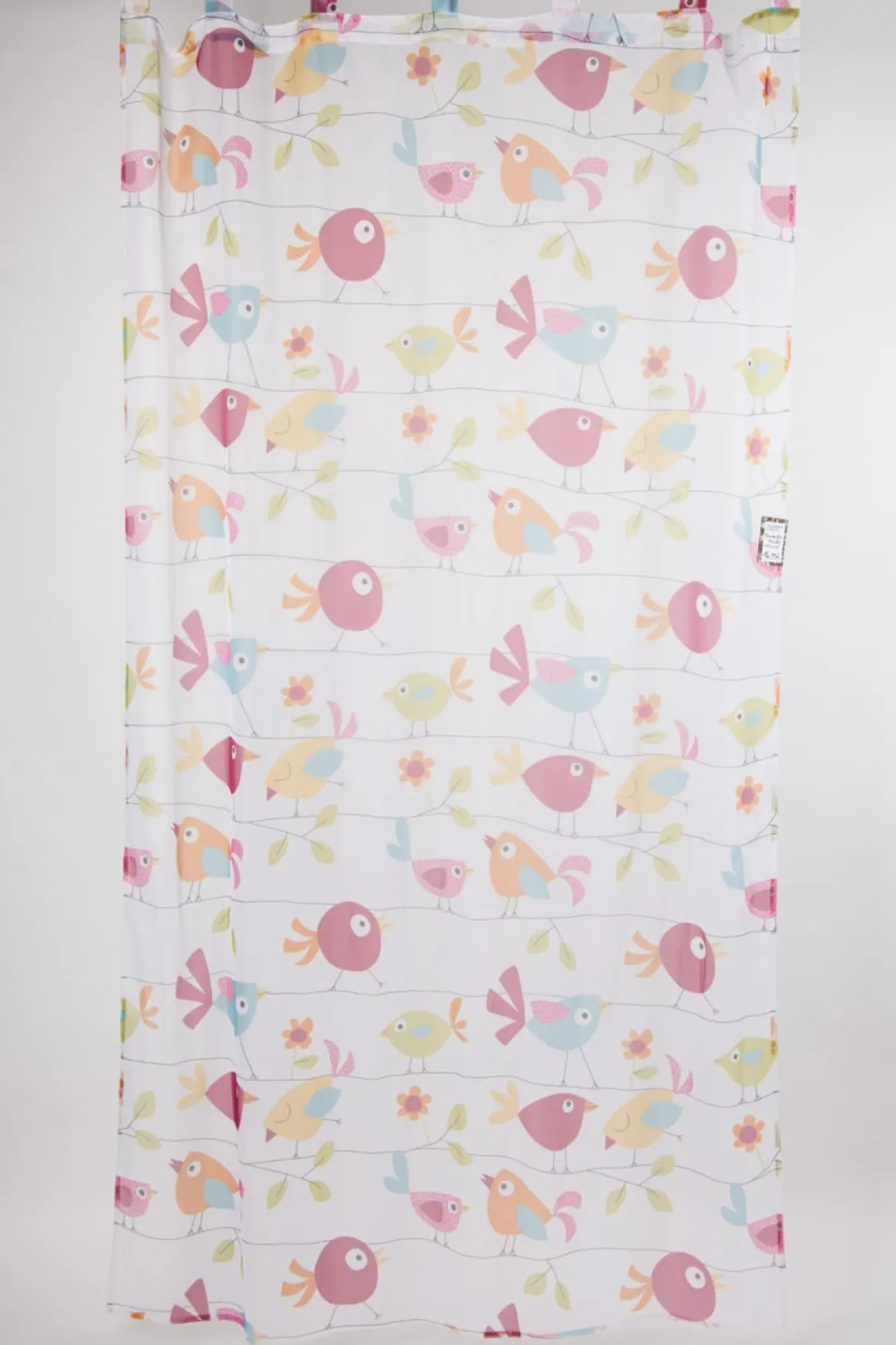 Schlaufenschal Dekoschal Fertiggardine 140x245cm Vögel bunt