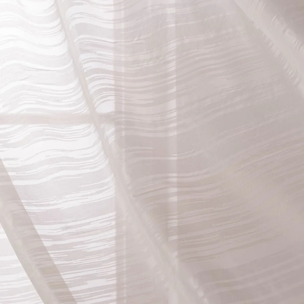Schlaufenschal Gardine Filou Elbersdrucke transparent Scherli Ikat weiß140cmx255cm