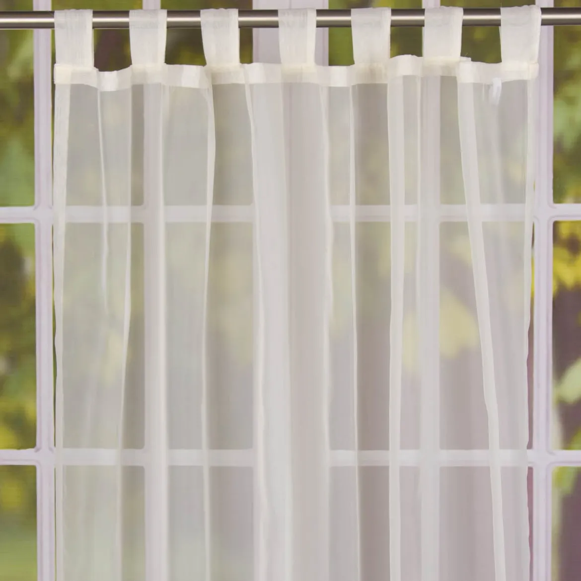 Schlaufenschal Schlaufenvorhang Fertiggardine 140x245cm wollweiß creme