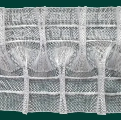 Schlaufen-Smokfalte Gardinenband Schlaufenband Smokband Schlaufen-Smokfalte 100mm volltransparent 1:2