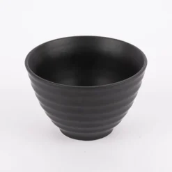 Schälchen Schale mit gewelltem Rand Keramik schwarz matt 11,5x7,5cm