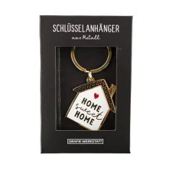 Schlüsselanhänger Home Sweet Home 85x40mm von Grafik Werkstatt