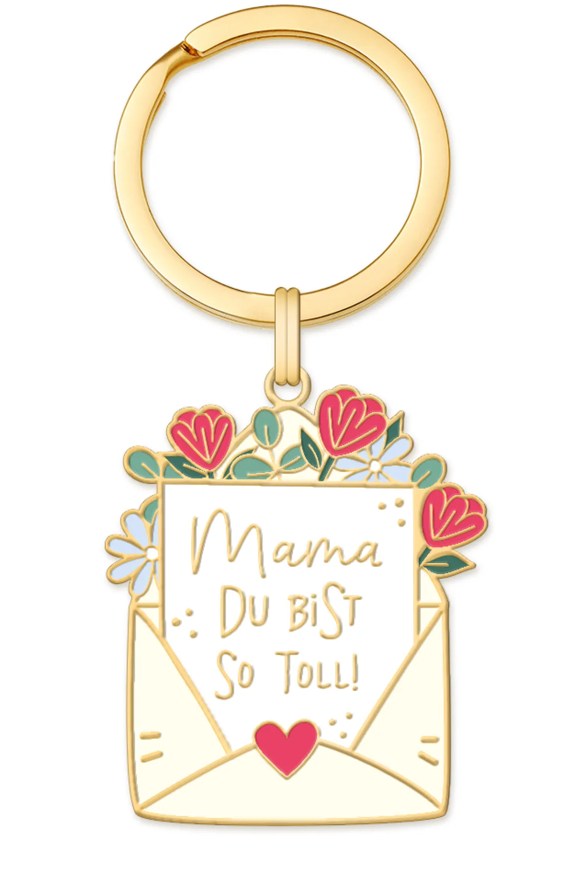Schlüsselanhänger Mama Du Bist So Toll! mit Gold-Veredelung 85x40mm von Grafik Werkstatt