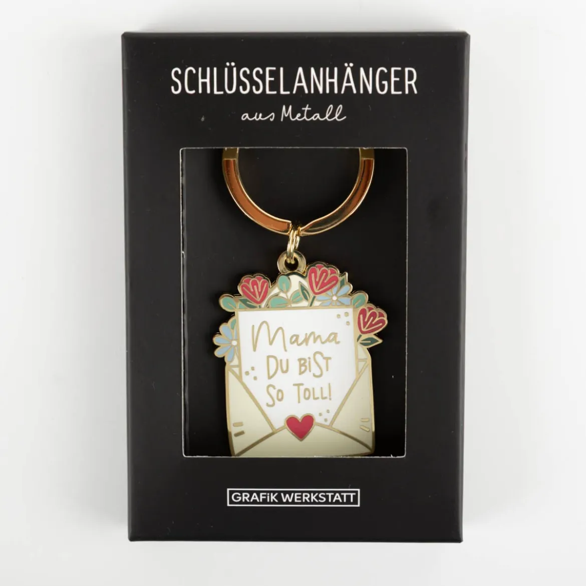 Schlüsselanhänger Mama Du Bist So Toll! mit Gold-Veredelung 85x40mm von Grafik Werkstatt