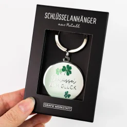 Schlüsselanhänger Schlüssel zum Glück 85x40mm von Grafik Werkstatt