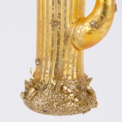 Schmuckanhänger Kaktus goldfarbig 12x3,5cm