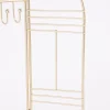 Schmuckhalter mit Spiegel zum Aufstellen Metall goldfarbig 32x33x1cm