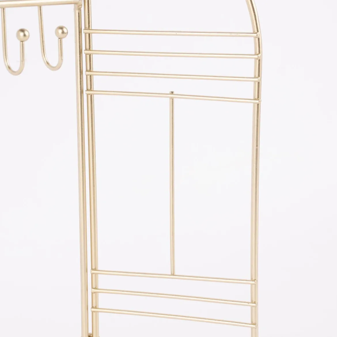 Schmuckhalter mit Spiegel zum Aufstellen Metall goldfarbig 32x33x1cm
