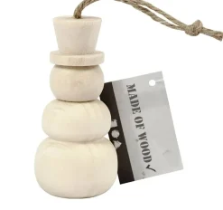 Schneemann Anhänger aus Holz zum selbst gestalten 7,8x3,3cm von Creativ Company