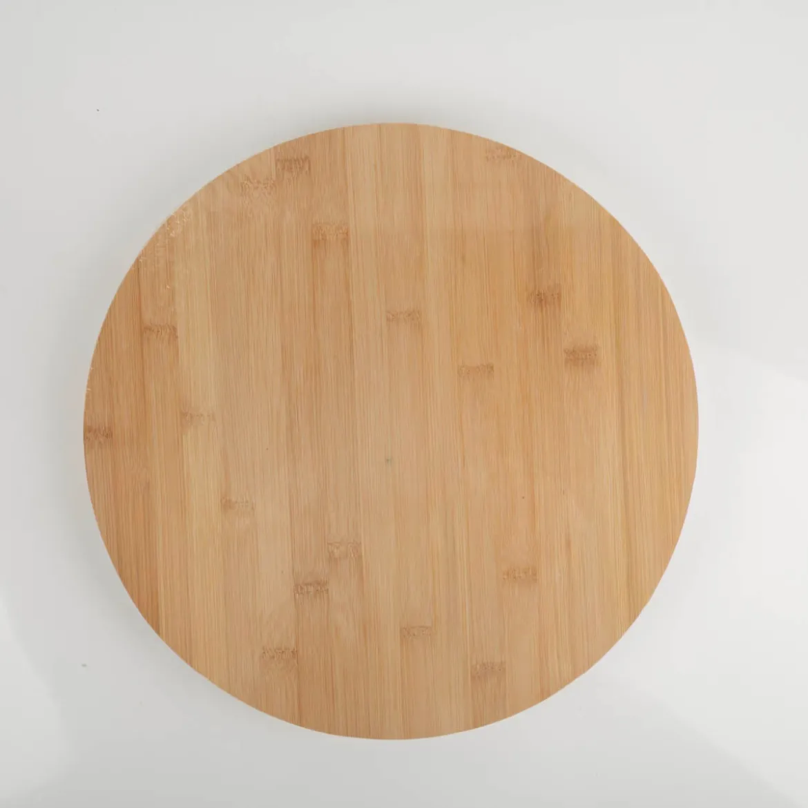 Schneidbrett rund 40cm aus Bambus | Schneidblock & Servierbrett