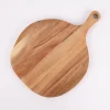 Schneidebrett rund mit Griff Akazienholz natur 31x23x1,5cm