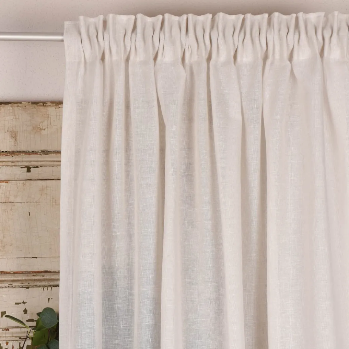 SCHÖNER LEBEN. Gardine Leinenstruktur EASY LINEN natur 280cm breit und 280cm hoch oder Wunschhöhe
