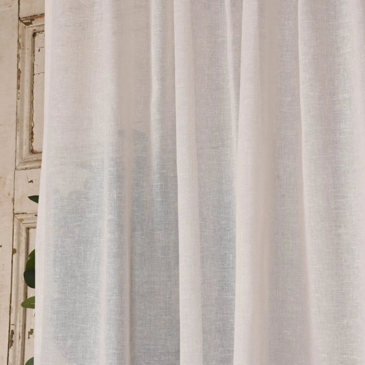 SCHÖNER LEBEN. Gardine Leinenstruktur EASY LINEN natur 140cm breit und 280cm hoch oder Wunschhöhe