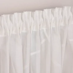 SCHÖNER LEBEN. Gardine Scherli Leinenstrukur Grafik Schlingendessin ecru 140cm breit und 285cm hoch oder Wunschhöhe