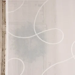 SCHÖNER LEBEN. Gardine Scherli Leinenstrukur Grafik Schlingendessin ecru 280cm breit und 285cm hoch oder Wunschhöhe