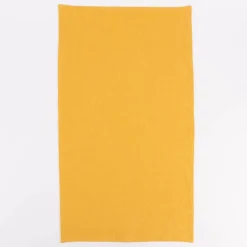 SCHÖNER LEBEN. Geschirrtuch 2er Set Bio Ramie Leinenoptik einfarbig senf gelb 40x70cm