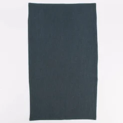 SCHÖNER LEBEN. Geschirrtuch 2er Set Bio Ramie Leinenoptik einfarbig dunkelgrün 40x70cm