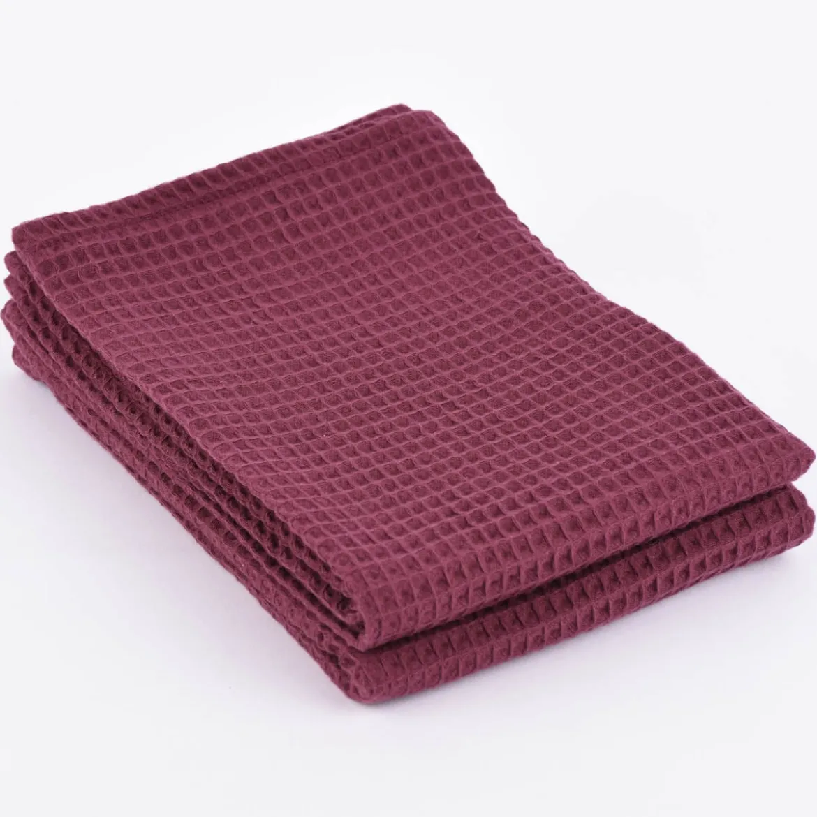 SCHÖNER LEBEN. Geschirrtuch 2er Set Waffelpique einfarbig 50x70cm verschiedene Farben