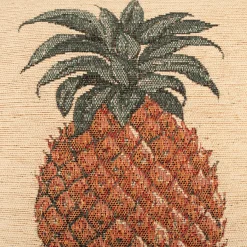 SCHÖNER LEBEN. Gobelin Kissenhülle Ananas beige braun 42x42cm