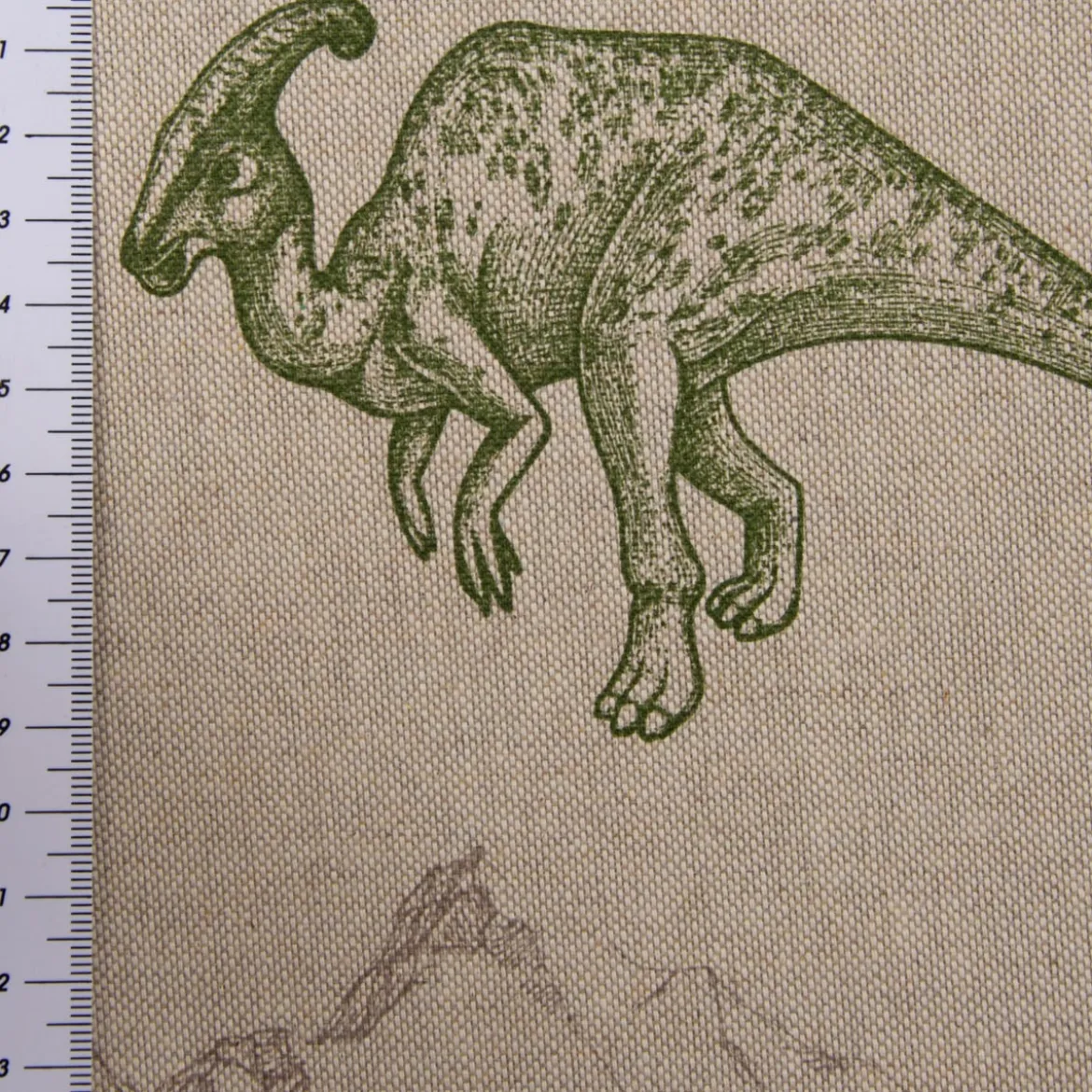 SCHÖNER LEBEN. Kinderzimmer-Vorhang Dinosaurier natur grün 245cm oder Wunschlänge