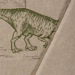 SCHÖNER LEBEN. Kinderzimmer-Vorhang Dinosaurier natur grün 245cm oder Wunschlänge