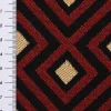 SCHÖNER LEBEN. Kissenhülle Art Deco Rauten Retro rot schwarz goldfarbig verschiedene Größen
