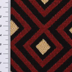 SCHÖNER LEBEN. Kissenhülle Art Deco Rauten Retro rot schwarz goldfarbig verschiedene Größen