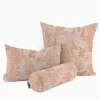 SCHÖNER LEBEN. Kissenhülle aus Baumwolle Blätter Blumen Gräser grau beige orange verschiedene Größen