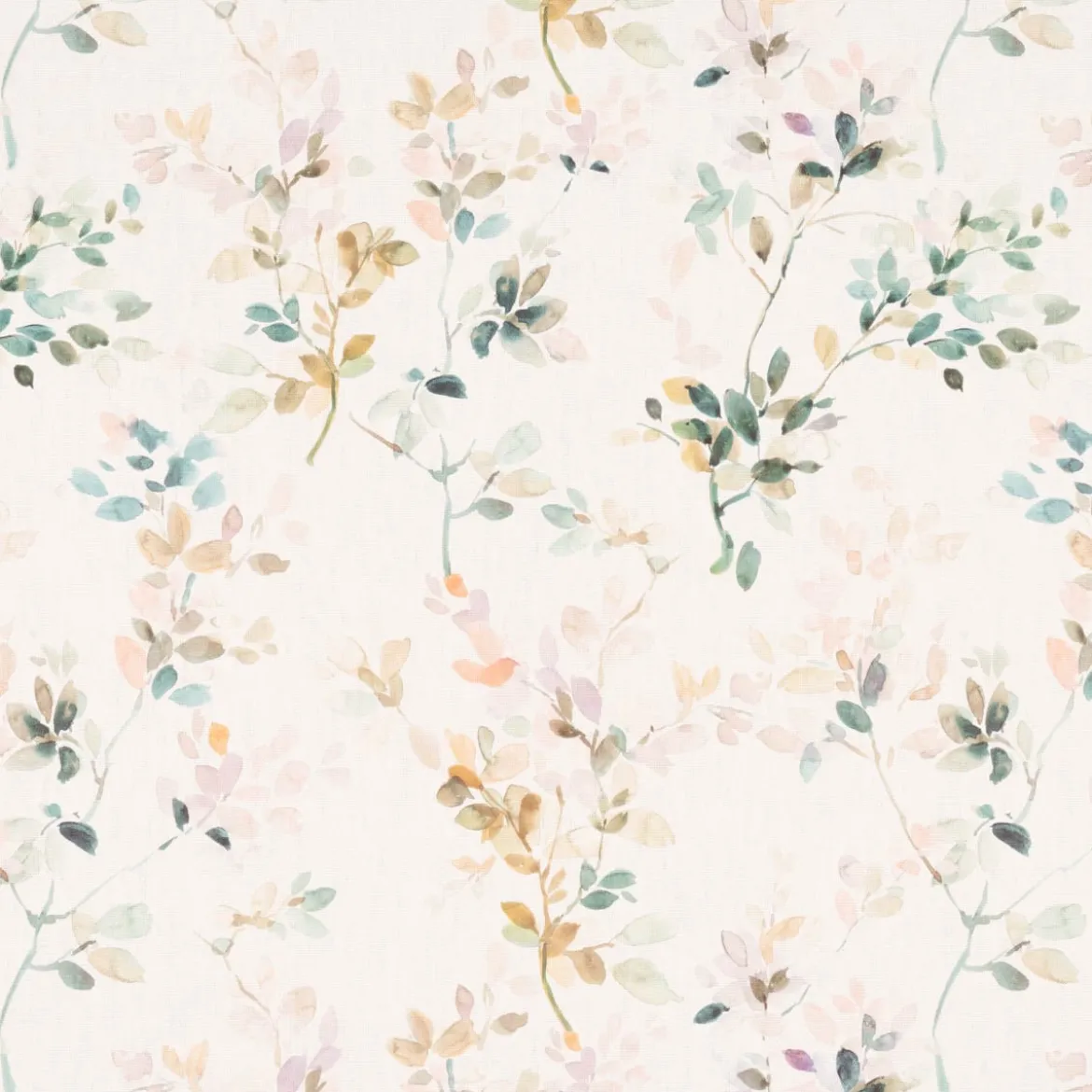 SCHÖNER LEBEN. Kissenhülle Baumwollstoff Aziza1 Aquarell Blätterzweige Blüten weiß pastell verschiedene Größen