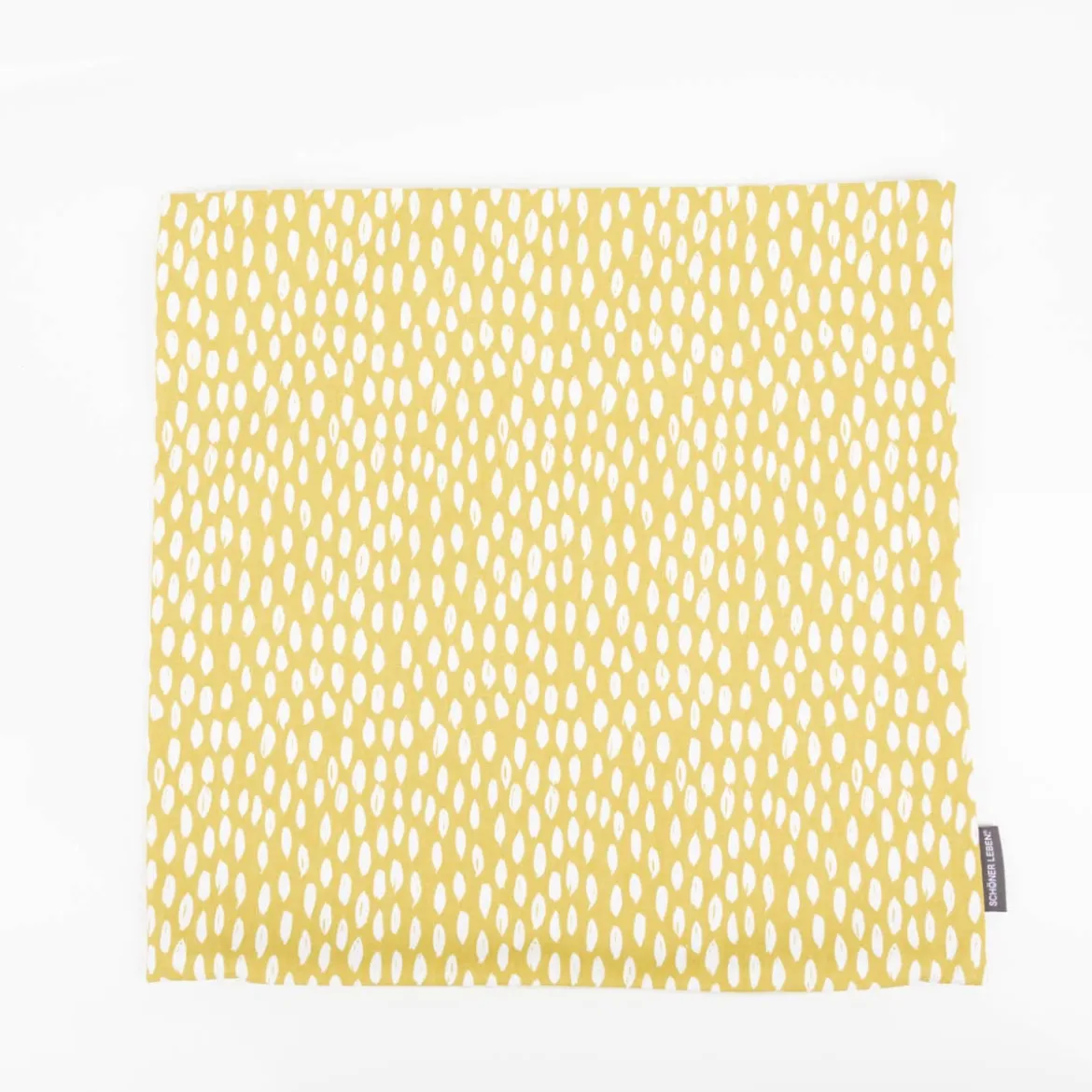 Schöner Leben Kissenhülle Bayside Honeydew ocker gelb weiß 50x50cm
