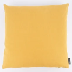SCHÖNER LEBEN. Kissenhülle Bio Ramie Leinenoptik einfarbig senfgelb 50x50cm