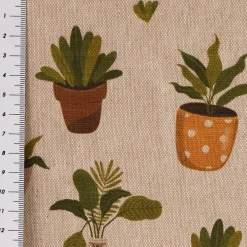 SCHÖNER LEBEN. Kissenhülle Blätter Pflanzen Vase Pflanztopf natur gelb grün braun verschiedene Größen