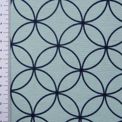 SCHÖNER LEBEN. Kissenhülle Blumen Kreise türkis dunkelblau verschiedene Größen