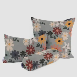 SCHÖNER LEBEN. Kissenhülle Blumen Blüten mint bunt verschiedene Größen