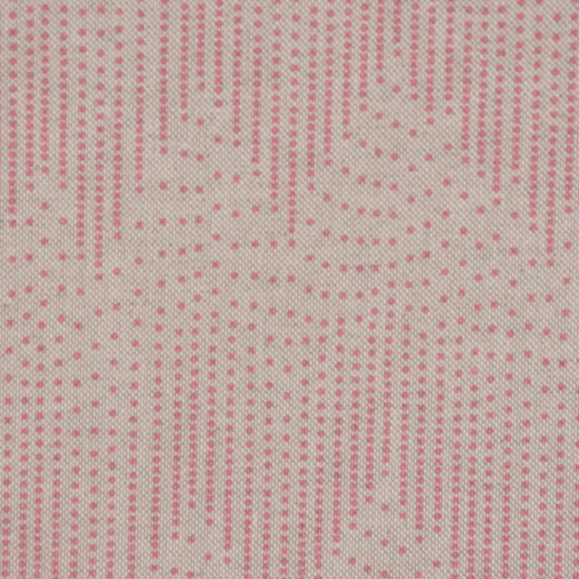 SCHÖNER LEBEN. Kissenhülle Chevron Zacken Punkte natur rosa 50x50cm