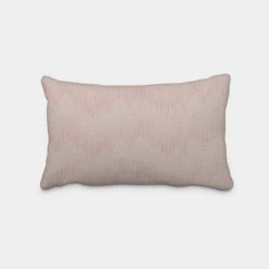 SCHÖNER LEBEN. Kissenhülle Chevron Zacken Punkte natur rosa 30x50cm