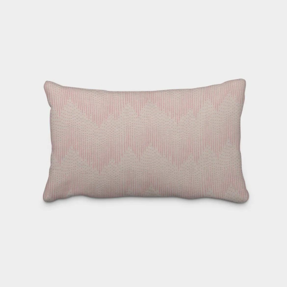 SCHÖNER LEBEN. Kissenhülle Chevron Zacken Punkte natur rosa 30x50cm