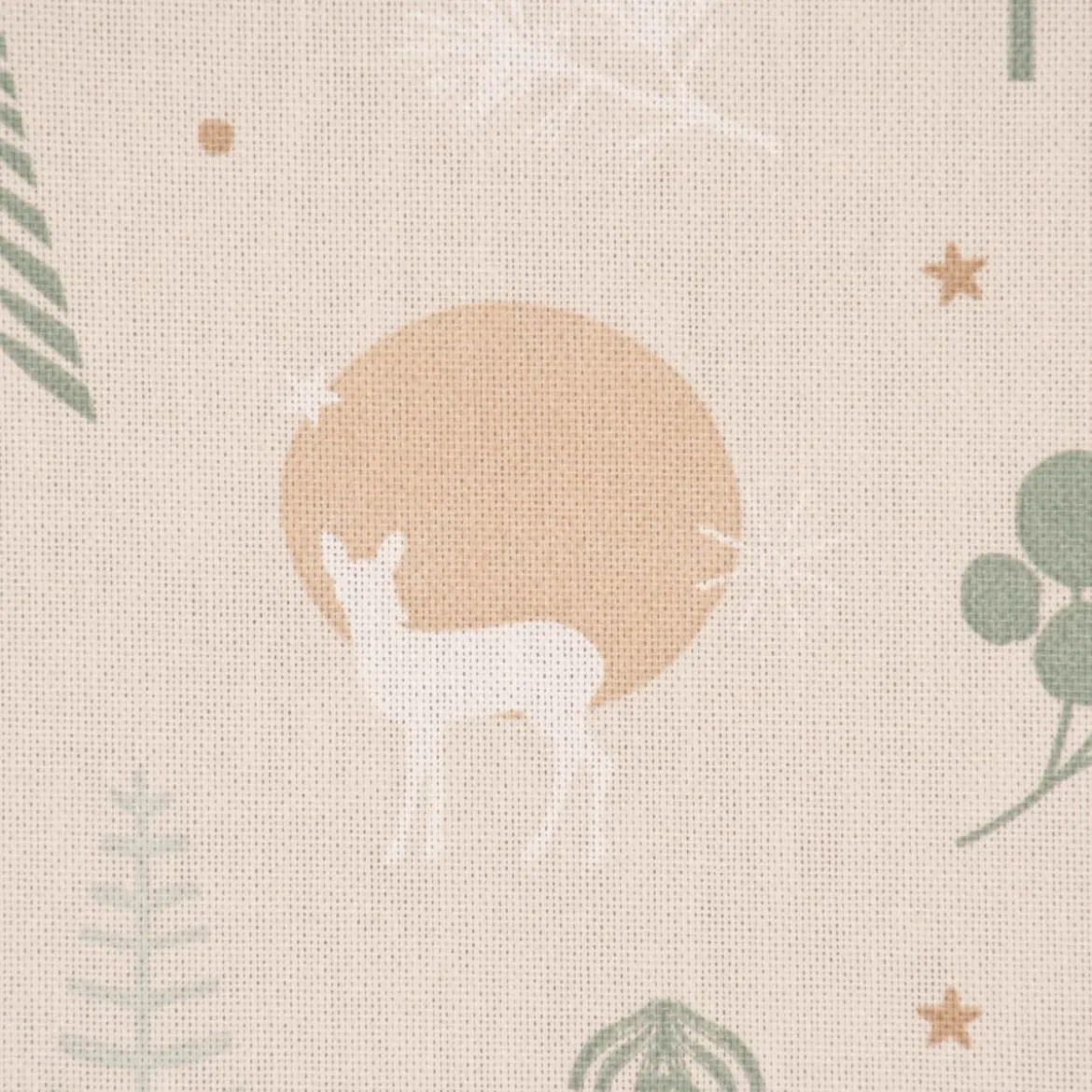 SCHÖNER LEBEN. Kissenhülle Cold Forest Animals Bäume Waldtiere beige grün weiß verschiedene Größen