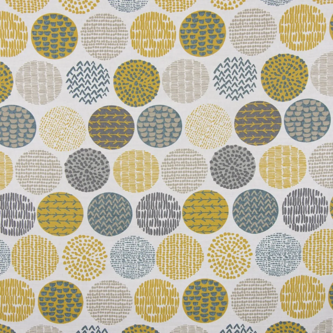 SCHÖNER LEBEN. Kissenhülle creme Kreise in grau braun 30x50cm