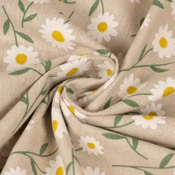 SCHÖNER LEBEN. Kissenhülle Daisy Sweet Field Gänseblümchen Leinenlook hellblau oder natur weiß versch. Größen