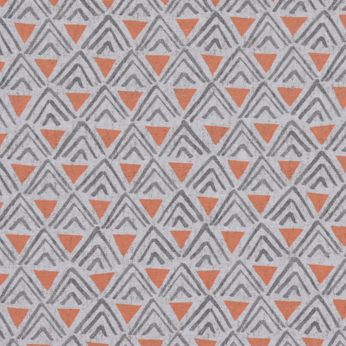 SCHÖNER LEBEN. Kissenhülle Dreiecke Retro weiß grau orange verschiedene Größen