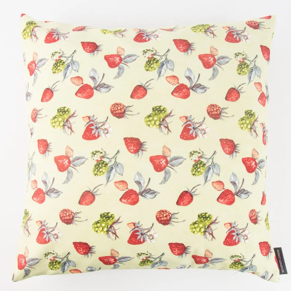 Schöner Leben Kissenhülle Erdbeere Brombeere grün rot 50x50cm