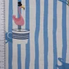 SCHÖNER LEBEN. Kissenhülle Flamingo Streifen maritim hellblau ecru verschiedene Größen