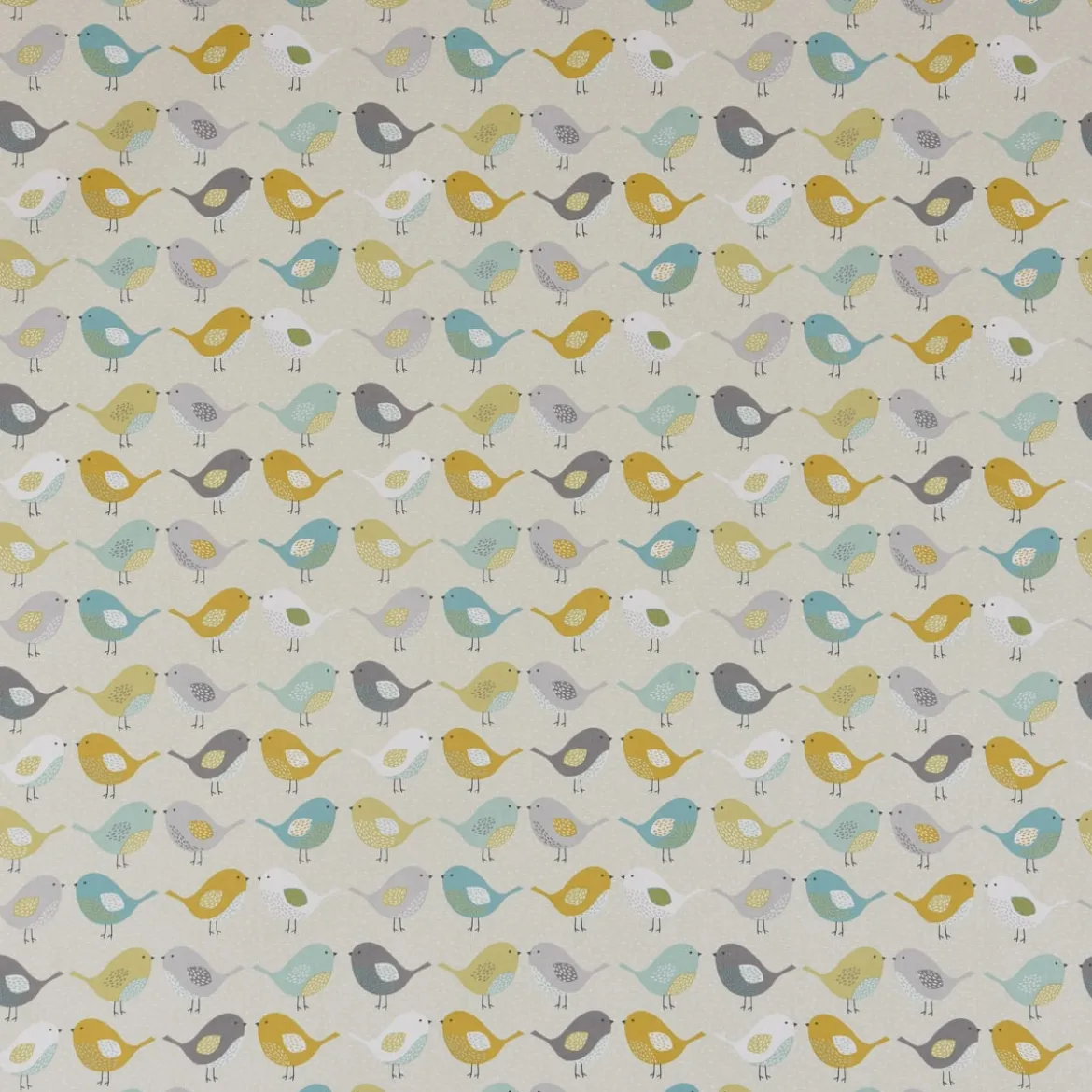 SCHÖNER LEBEN. Kissenhülle Fryett`s Birds Vögel beige grau mint senf verschiedene Größen